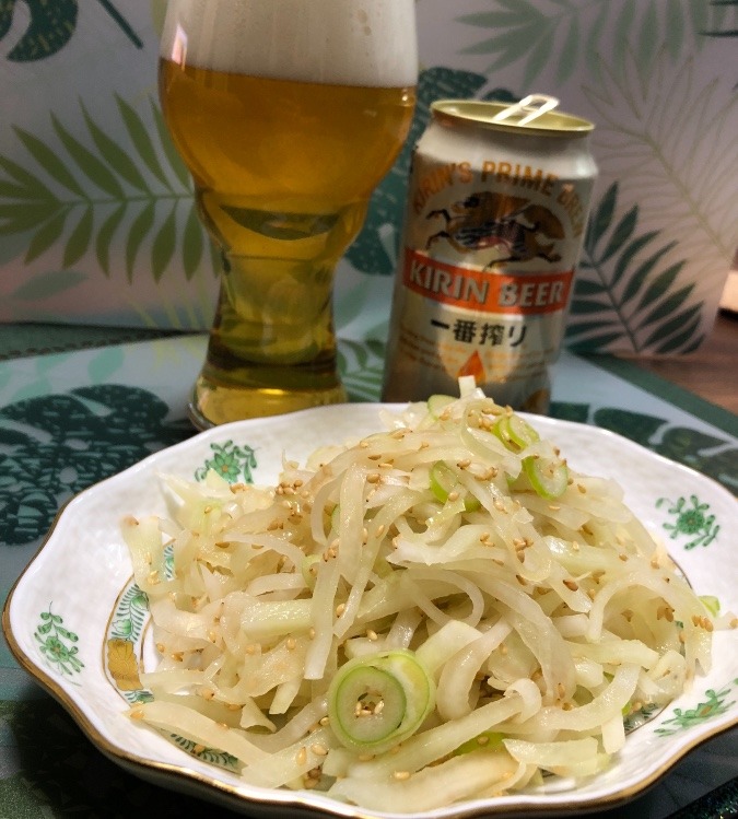 大根のネギと胡麻油和え