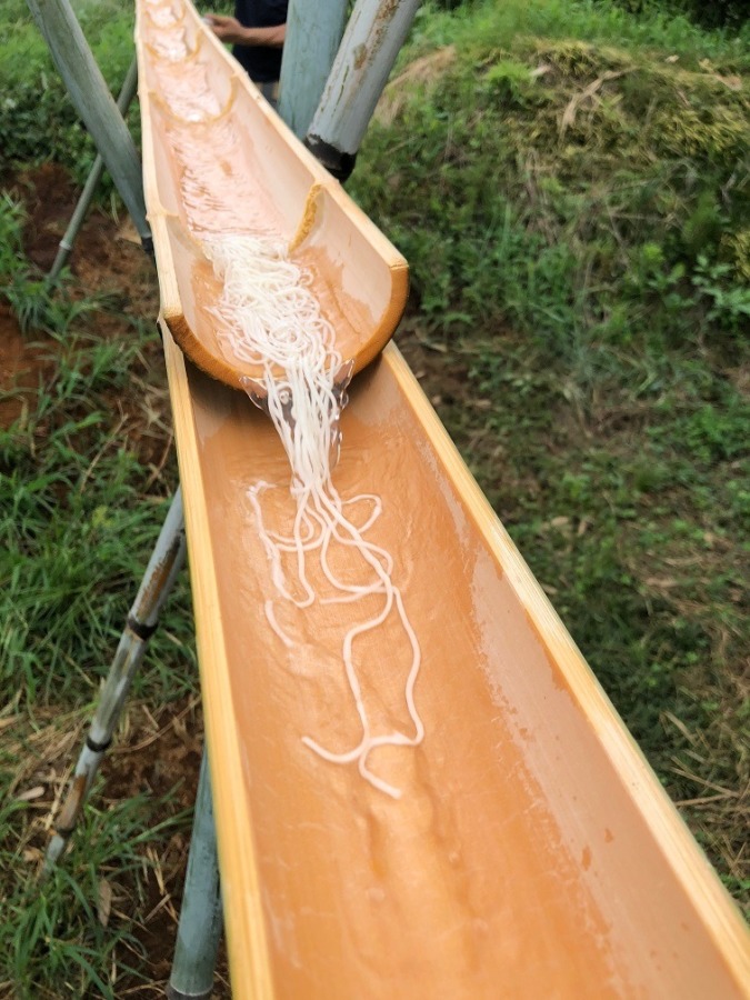 【竹から手作り】流しそうめんイベントを行いました！