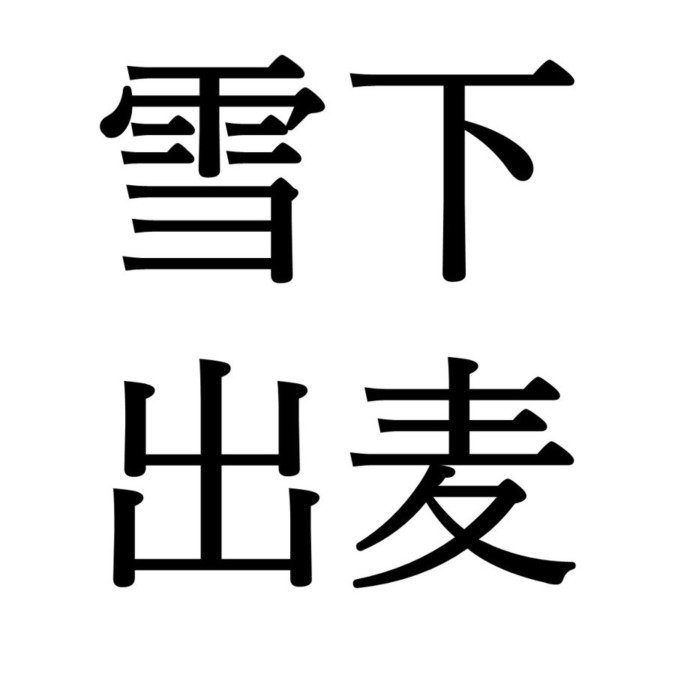 【冬至末候】雪下出麦｜ゆきわたりてむぎいづる（12/31～1/4頃）