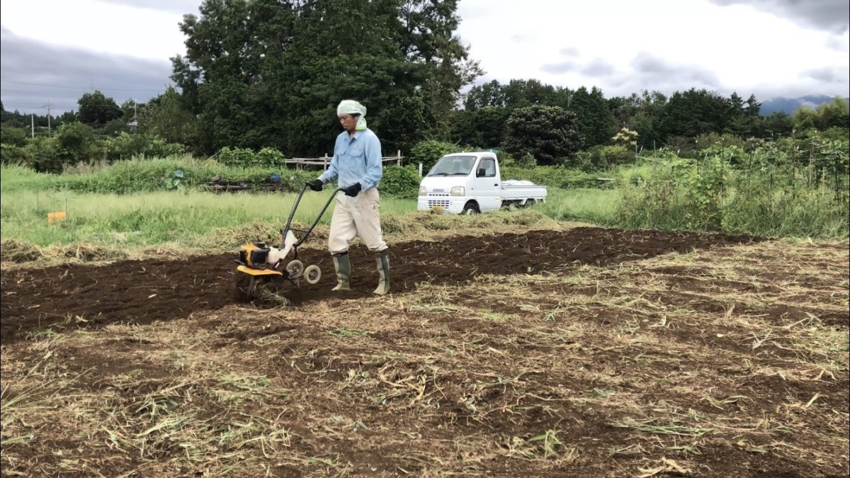 【秋冬野菜の準備開始♪】まずは草刈りと耕耘から。