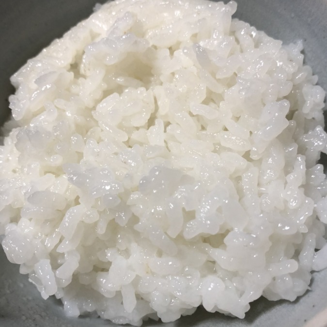 新米炊きました。水加減難しい。