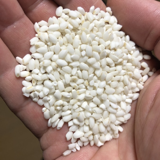 もち米の精米完了。今年は出来がすごく良いのです(^^)v.